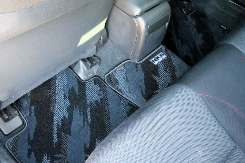 HKS carpeted floor mat set for VA vehicle, full LHD vehicle interior with durable, stylish floor mats displayed in the image.