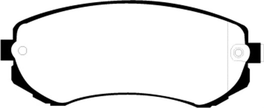 EBC Ultimax2 front brake pads for Nissan 240SX 2.4 4-lug, OE style, showing the brake pad set with metallic backing plates.