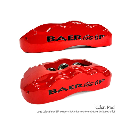 Baer Brakes 97-04 Chevrolet Corvette rear 14-inch Extreme+ SDZ brake kit with red calipers and rotors, performance brake components.