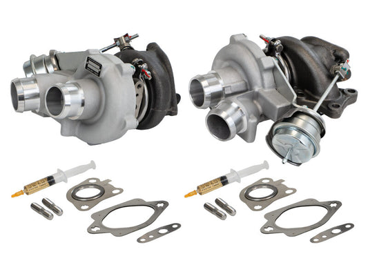 aFe BladeRunner turbocharger for 2013-2017 Ford F-150 V6 3.5L engine, showcasing the turbocharger unit with metal housing and inlet.