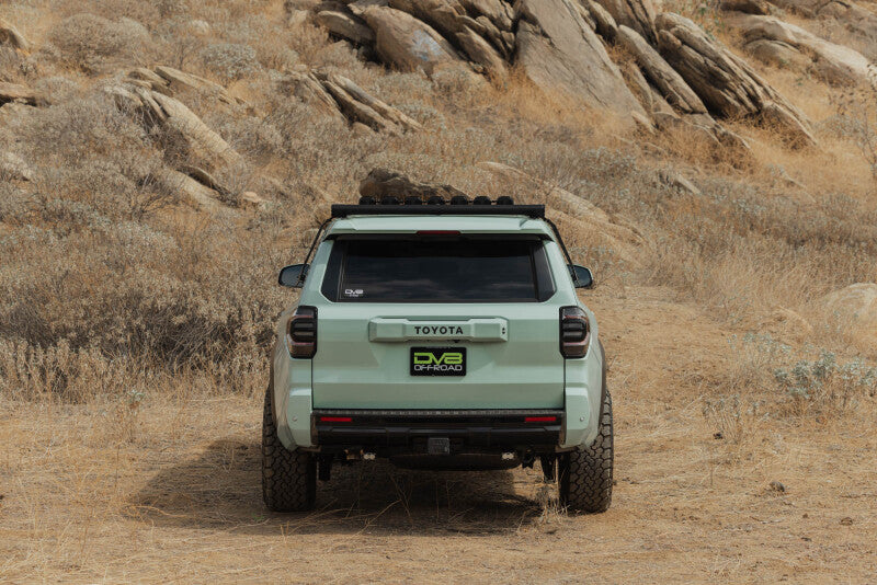 DV8 Offroad Toyota 4Runner exterior window Molle panel for DV8 roof rack, driver side, durable metal exterior trim accessory.
