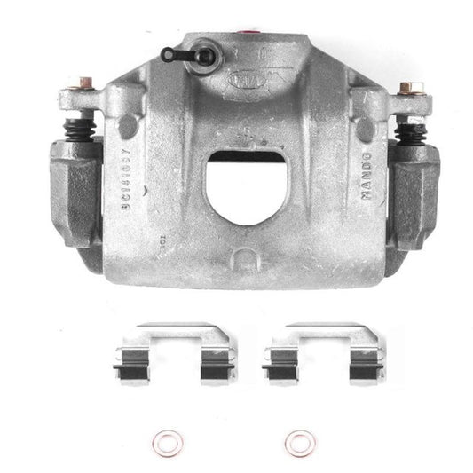 PowerStop front right OE brake caliper with bracket for 2004-2005 Kia Spectra, showing the caliper assembly and mounting bracket.