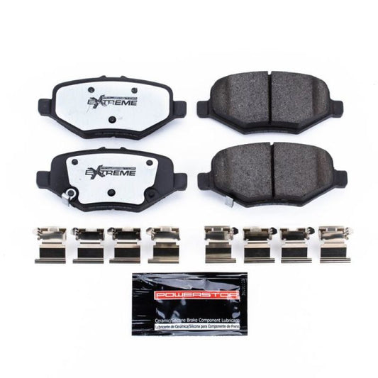 PowerStop rear Z36 truck and tow brake pads with hardware for Ford Explorer 2013-2016, performance brake replacement.