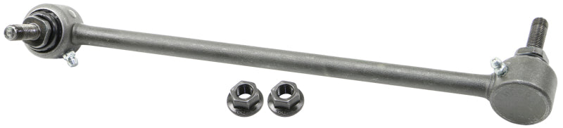 Moog Chevrolet SS front right sway bar endlink, automotive suspension part with metal and rubber components.