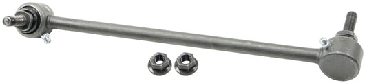 Moog Chevrolet SS front right sway bar endlink, automotive suspension part with metal and rubber components.