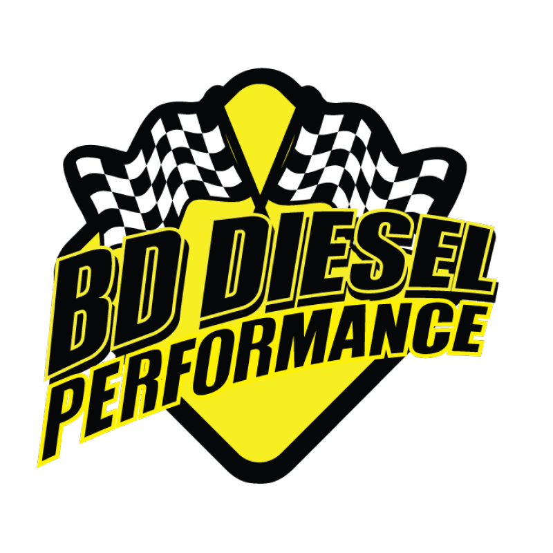 BD Diesel stock replacement turbocharger for 2007.5-2017 Dodge Cummins 6.7L HE300V cab and chassis diesel engine, with visible turbo components.