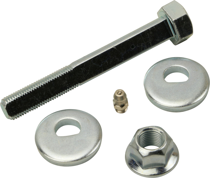 Moog Honda Accord rear toe adjuster from suspension alignment kit, showing metal component for vehicle alignment.