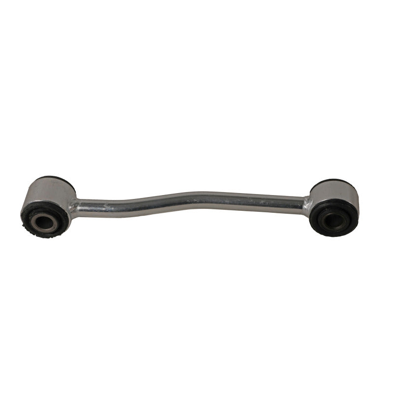 Moog Jeep Grand Cherokee front sway bar endlink kit showing metal links with rubber bushings for suspension stability.
