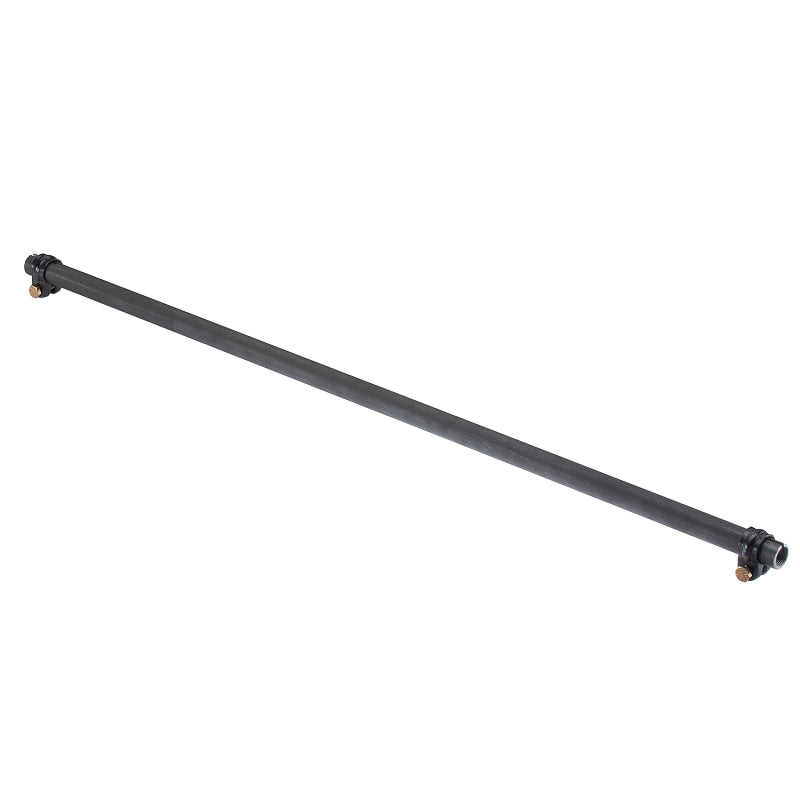 Moog Jeep Cherokee 91-01 steering arm to connecting rod adjusting sleeve, close-up view of tie rod component.