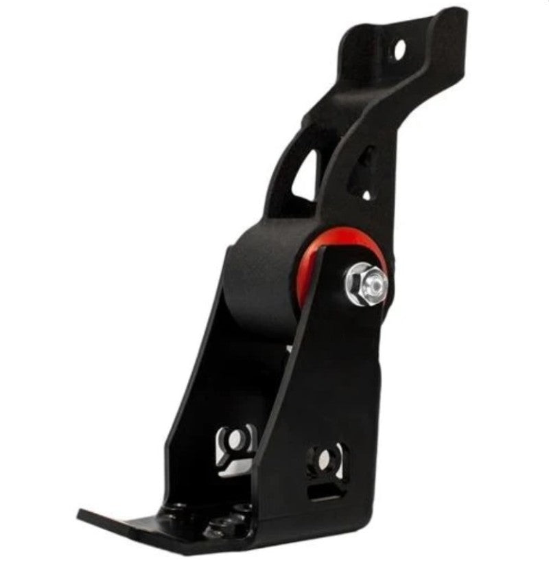 Innovative Mounts black steel front engine mount for Prelude H-Series 85A Bushing, designed for precise engine stabilization.