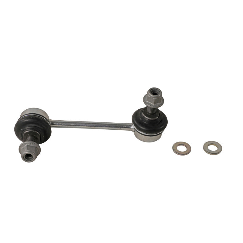 Moog rear right sway bar link for Jeep Cherokee 2014-2023, close-up of durable sway bar endlink with mounting hardware