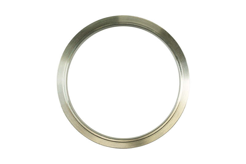 Turbosmart 4-inch turbocharger V-band weld flange for turbo systems, frame 3, made of durable metal with precise welds.