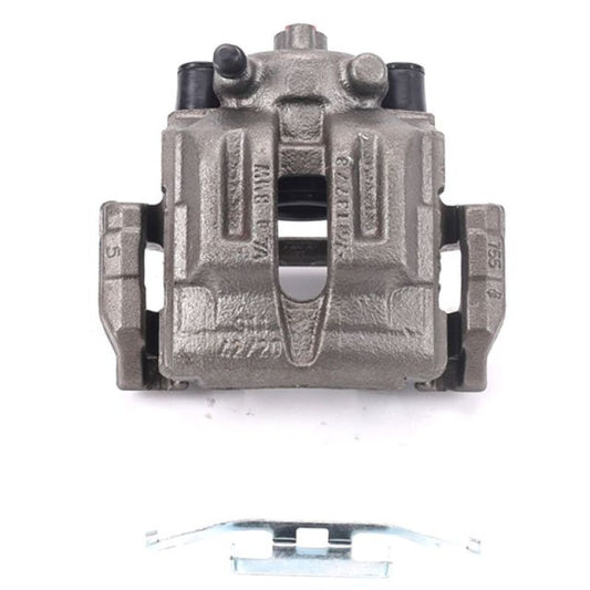 PowerStop rear right OE brake caliper with bracket for 2006 BMW 325i, showcasing the black metal component and mounting hardware.