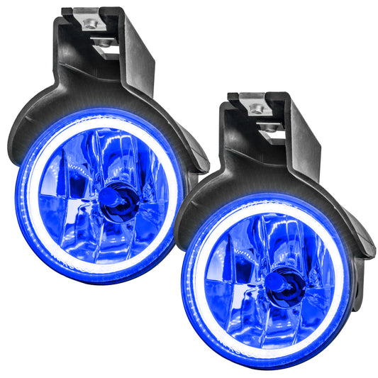 Oracle Lighting blue LED halo fog lights for 97-00 Dodge Durango, pre-assembled, with bright blue halos and durable fog light housing.