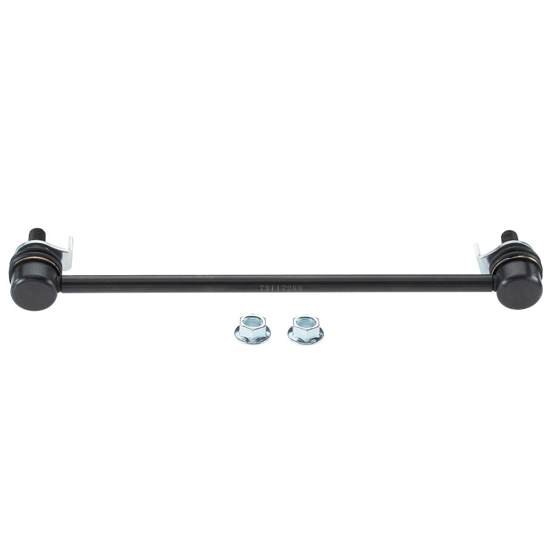 Moog Infiniti FX35 front sway bar link, a metal sway bar endlink with rubber bushings, for vehicle suspension stability.