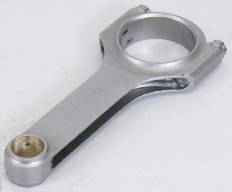 Eagle Chevrolet small block H-beam connecting rods set with ARP L19 bolts for 8-cylinder engines, shown in the image.