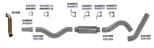 Diamond Eye Performance Catback exhaust for 2006-2007 Chevy/GMC Duramax 6.6L, featuring a single 5-inch pipe and TDP aluminum.