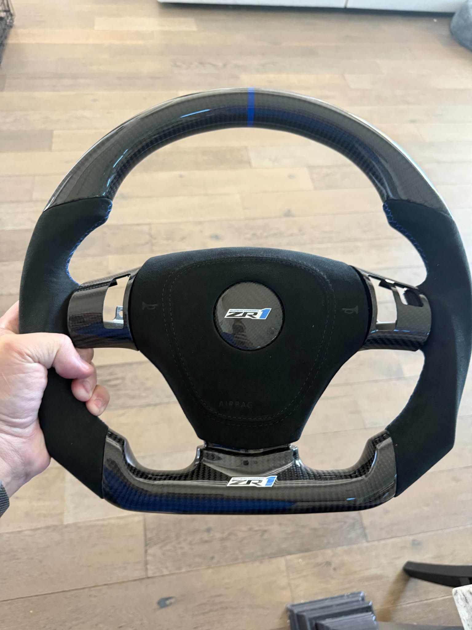 2005 - 2013 Chevrolet Corvette C6 - Custom Airbag Cover for Steering Wheel with options