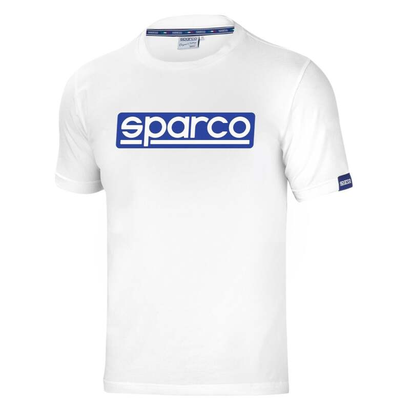 White Sparco T-Shirt Original SMALL, casual shirt with SPARCO branding, displayed flat on a neutral background.