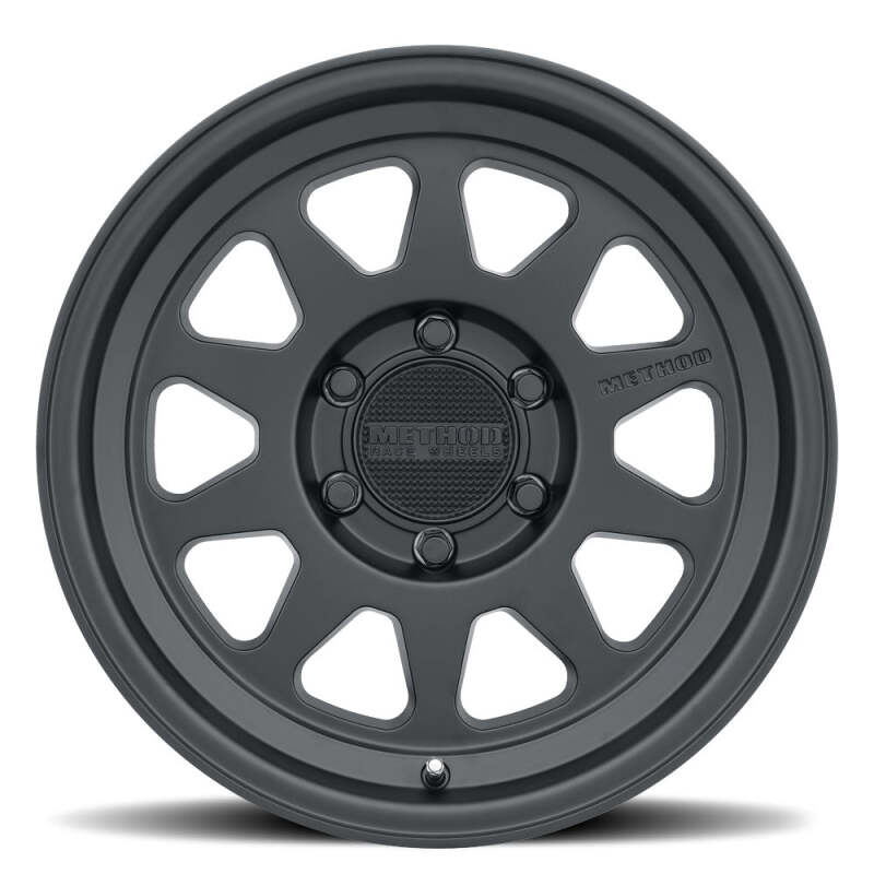 Method MR316 matte black cast wheel, 17x8 inches, 25mm offset, 6x135 bolt pattern, 87mm center bore.