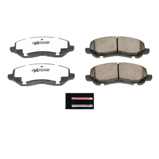 PowerStop Z26 performance front brake pads with hardware for 2011-2014 Chrysler 200, designed for extreme street braking.