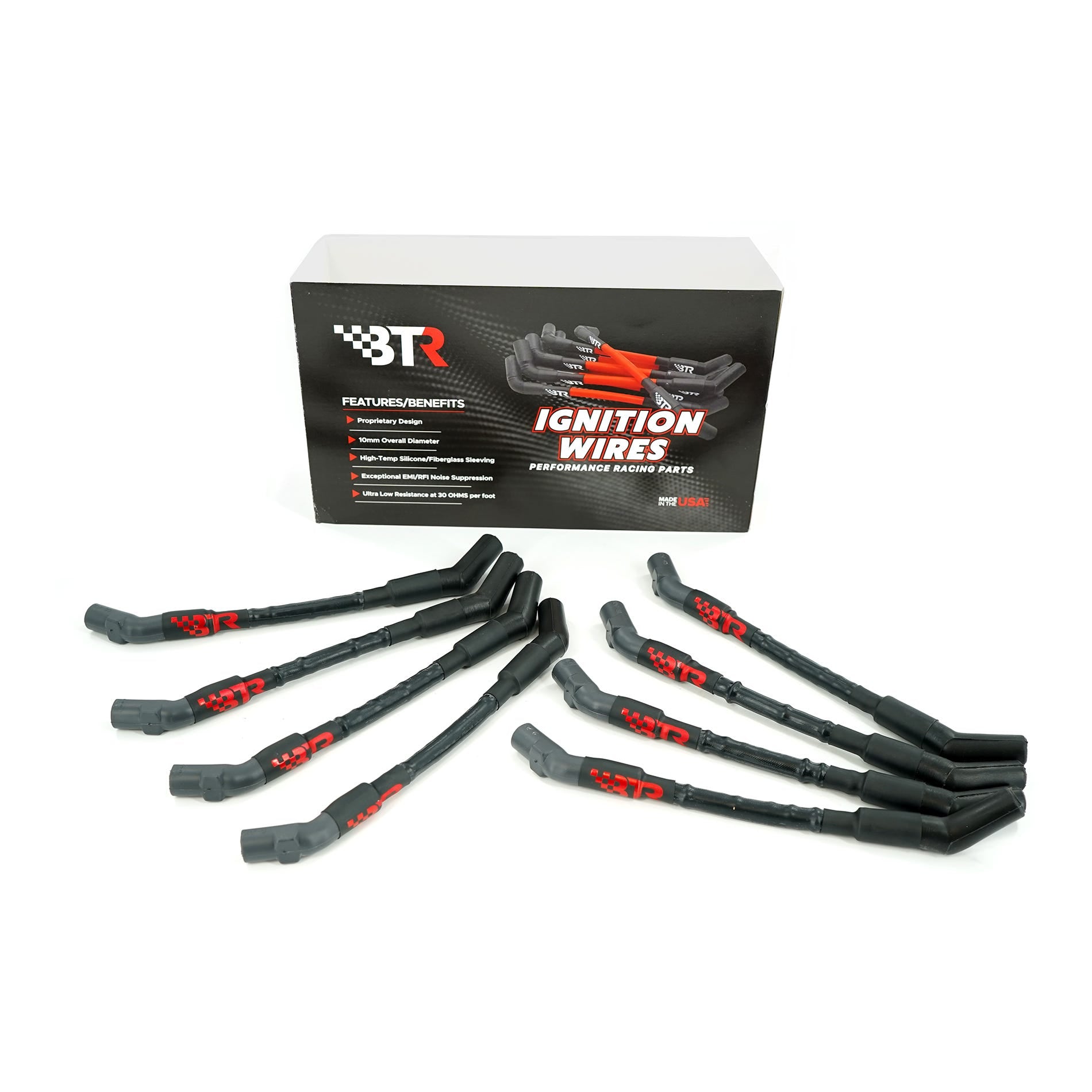 BTR SCOTT SPARK PLUG WIRES FOR LS CAR SMART COIL APPLICATIONS - BLACK