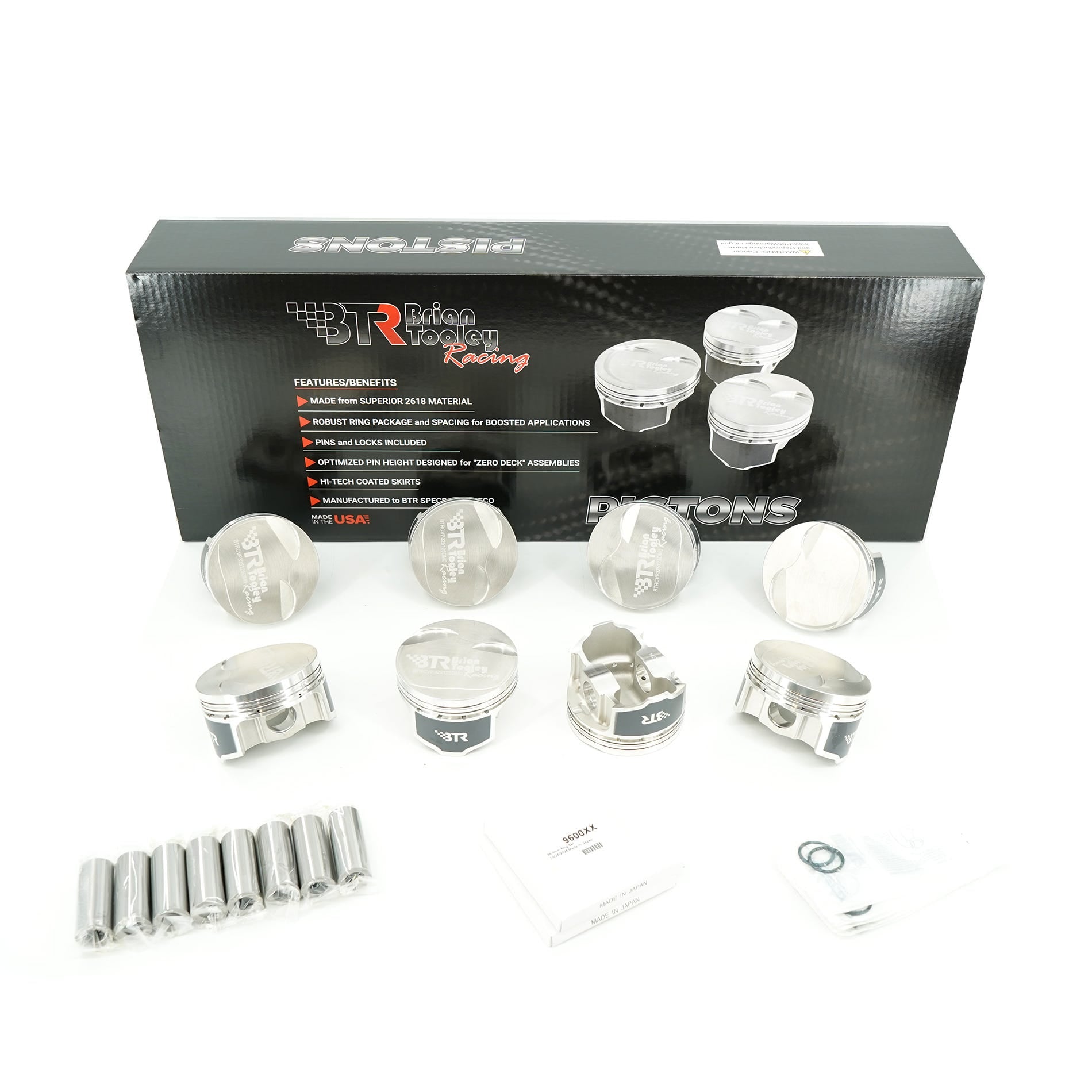 BTR / WISECO PISTON SET - BOOSTED LS BTR CV HEAD - 3.780" BORE - 3.622" STROKE - 0CC DOME - BTRCVP325125DM0-8
