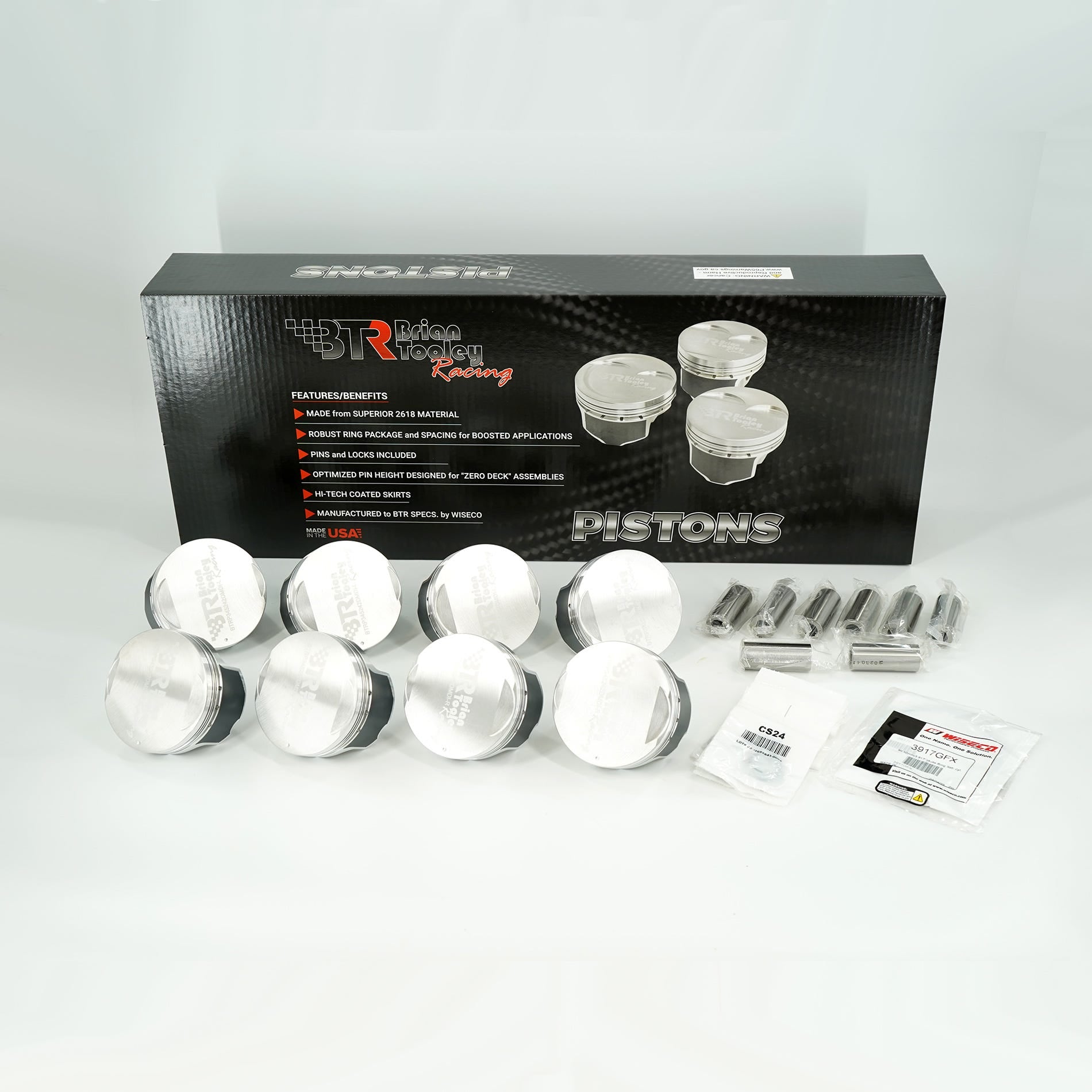 BTR / WISECO PISTON SET - 5.7 HEMI 3.917" - 1CC DOME - BTRP345242DMDI-8