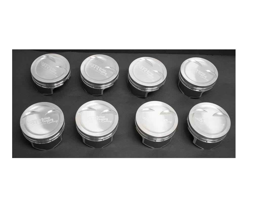 BTR PISTON SET - GEN III/IV LS - 3.780" BORE - 4.000" STROKE - 6.098" ROD - 8CC DISH - BTRP359098DS8-8