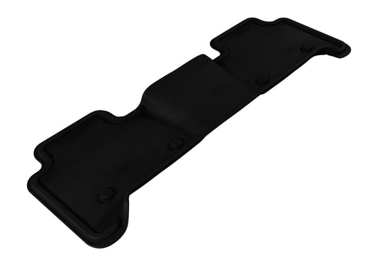 Black 3D MAXpider rubber floor mats for 2011-2020 Infiniti QX80/QX56 second row, featuring textured surface and custom fit.