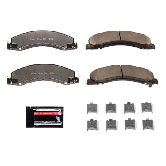 PowerStop Z36 performance brake pads for Dodge Ram 4500, front or rear, with hardware, suitable for truck and towing applications.