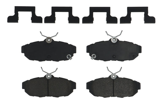 Baer Brakes performance rear brake pads for 2011-2014 Ford Mustang, featuring claw design for enhanced stopping power.