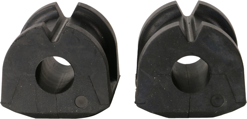 Moog Subaru XV Crosstrek rear sway bar bushings kit installed on stabilizer bar for improved vehicle stability.