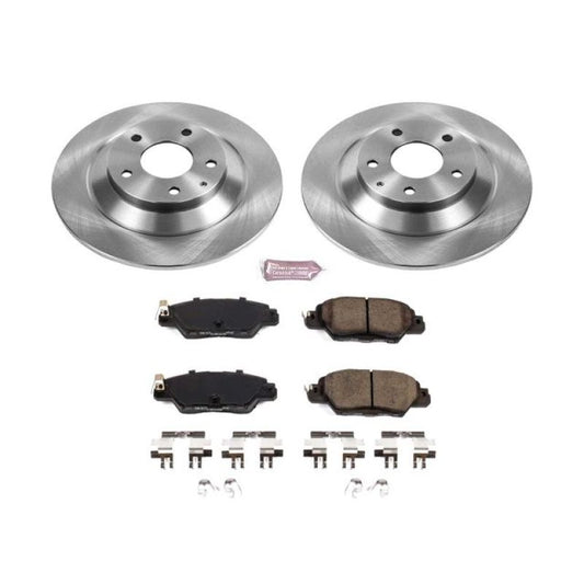 PowerStop OE rear brake kit for Mazda CX-5 2016-2018, including brake rotors and pads, for reliable stopping performance.