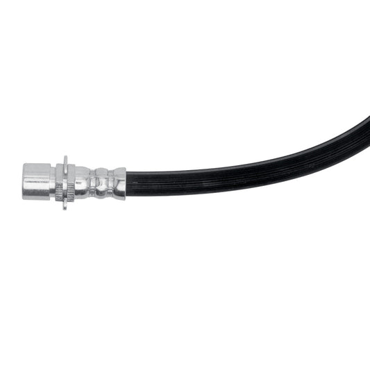 Rear right brake hose from DFC brake line kit for Cadillac CTS 2008-2015, showing the flexible rubber and metal fittings.