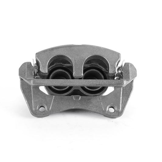 PowerStop OE front right brake caliper with bracket for 2007-2013 Acura MDX, showing the black metal caliper and mounting hardware.