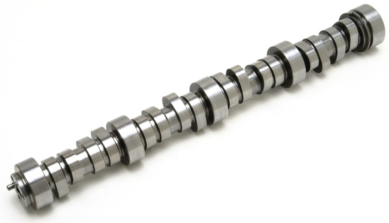 Edelbrock Performer RPM Hyd Roller Camshaft for GM LS1 engine, showing the camshaft with lobes and brand markings.