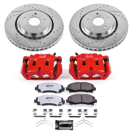 PowerStop Z36 truck and tow brake calipers for 2015-2020 Acura TLX front performance brake kit with calipers shown.