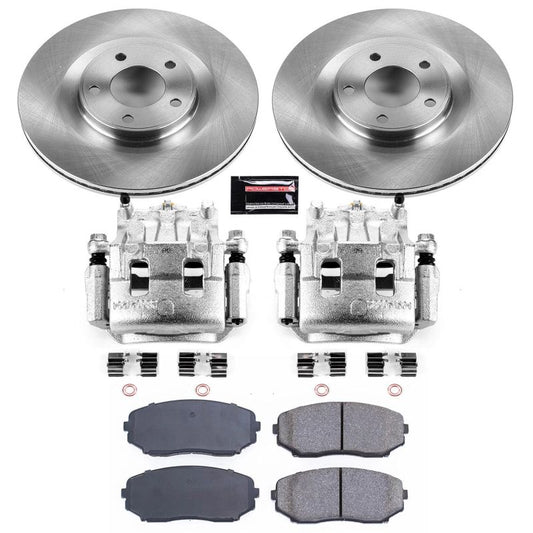 PowerStop OE brake calipers front autospecialty kit with calipers for Lincoln MKX 2007-2015, showing detailed caliper components.