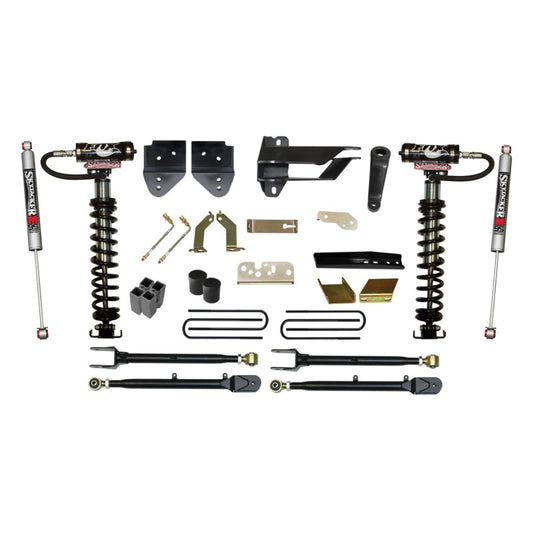 Skyjacker 6-inch coilover lift kit installed on a 2017 Ford F-250 4WD, featuring coilover shocks and suspension components.