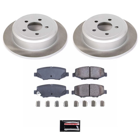 PowerStop rear semi-coated rotor kit for Jeep Liberty 2008-2012, performance brake kit with clean, durable rotors for reliable stopping.