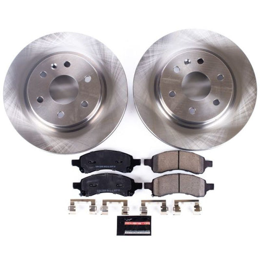 Power Stop OE front brake kit for 2008-2017 Buick Enclave, includes brake rotors and pads for reliable stopping power