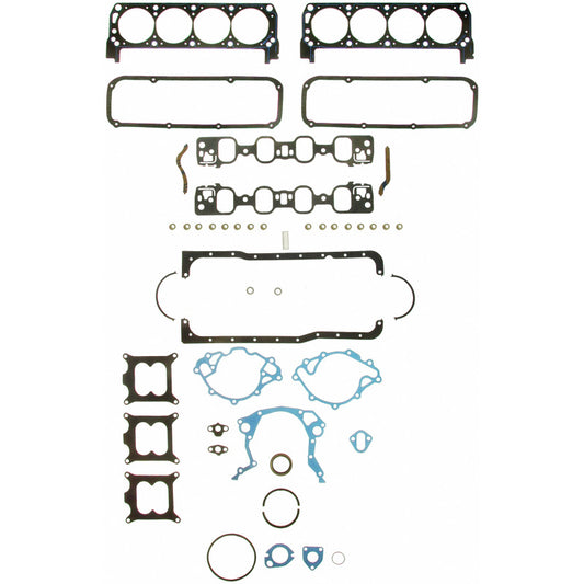 Fel-Pro Ford Mustang FS 8346 PT engine gasket set showing multiple gaskets including head and valve cover gaskets.