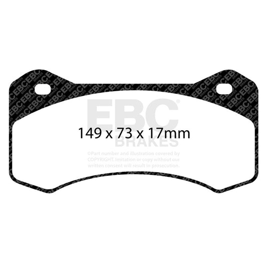 EBC Racing Wilwood Aero4 Radial Mount 6620 SR-11 Sintered Race Brake Pads, high-performance racing brake pads for optimal stopping power