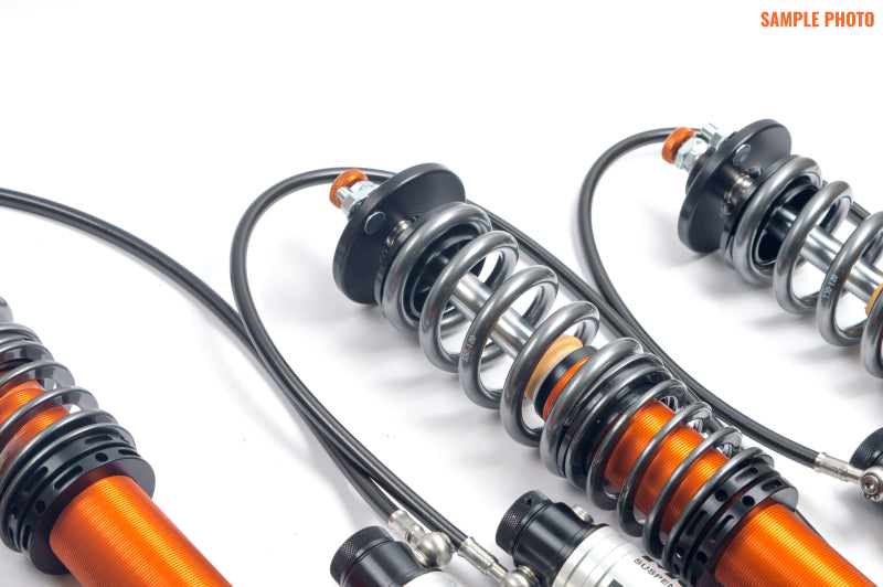 Moton Mercedes C63 AMG W205 2-Way Series Coilovers suspension system with adjustable dampers and coilover components.