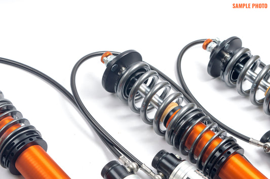 Moton Porsche Cayman GT4 982 3-Way Motorsport Coilover Kit with adjustable suspension components and coilovers for high-performance handling.
