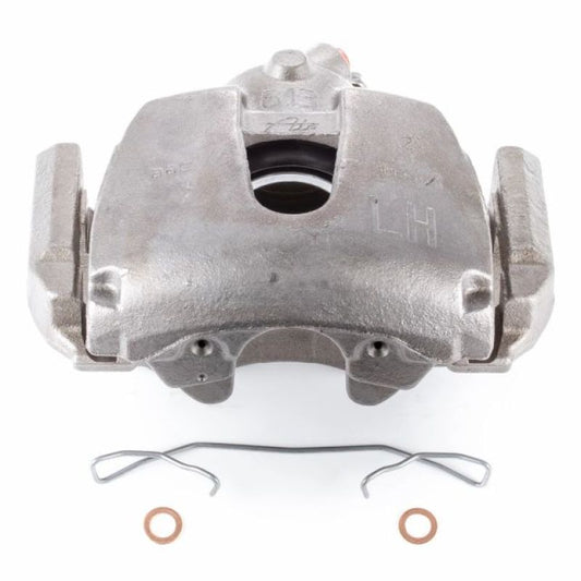 PowerStop front left OE brake caliper with bracket for Mazda 3 (2008-2013) in black, designed for efficient braking performance.