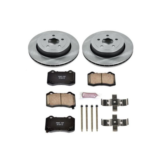PowerStop rear OE brake kit for Jeep Grand Cherokee 2006-2010, includes brake rotors and pads for reliable stopping performance.