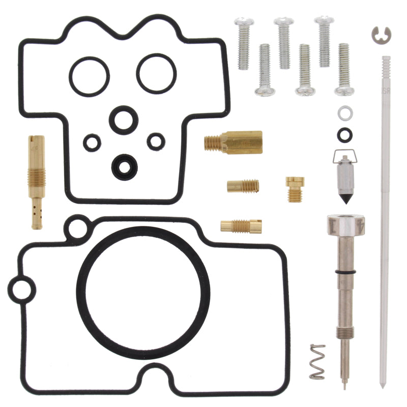All Balls Racing Yamaha YFZ450 carburetor rebuild kit with gaskets and parts for 2006-2009 ATV engine maintenance.