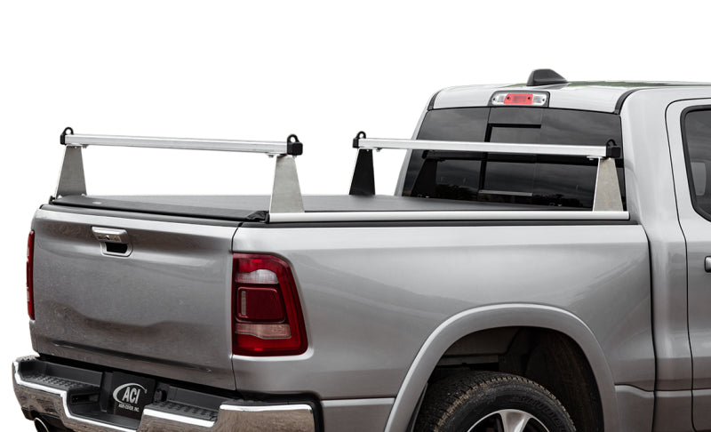 Access ADARAC M-Series ladder truck rack installed on a 1997-2020 Ford F-150 8ft bed for secure cargo transport.